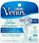 Gillette Venus Embrace Sensitive  -  nahradní hlavice   4 ks 